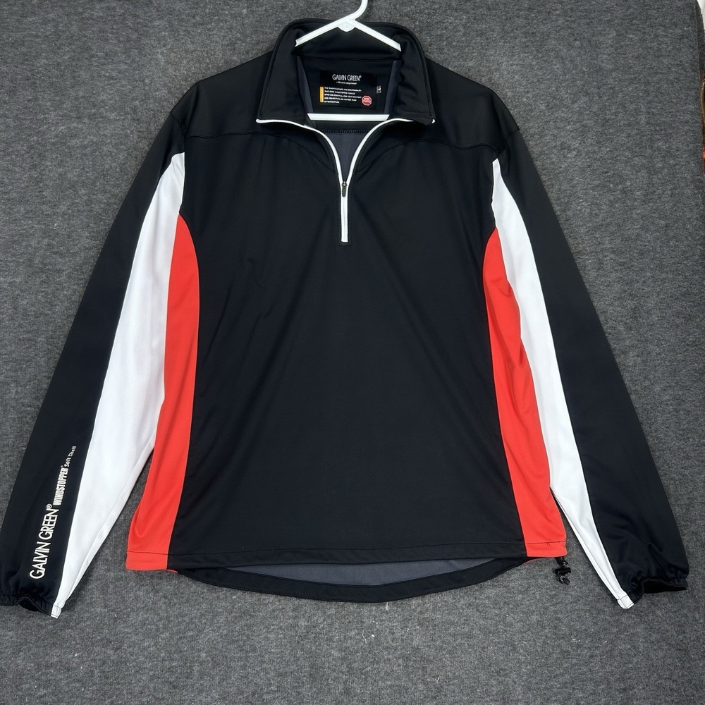 Galvin Green Windstopper Soft Shell 1/4 Zip Pullover Men's L Black Long Sleeve‎